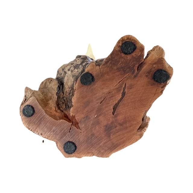 1970s Organic Modern Shorebird Sculpture on Burl Wood Base For Sale In West Palm - Image 6 of 6
