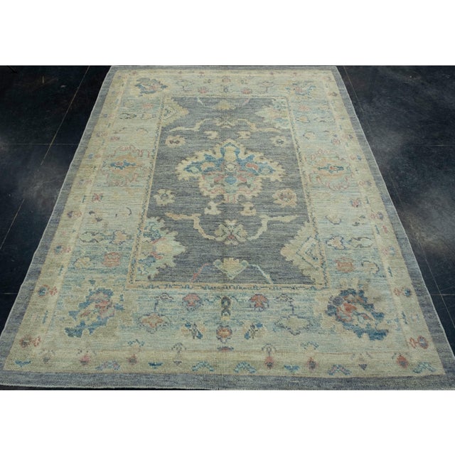 Turkish Oushak Rug 5'3" x 6'11" #17870 Explore a curated collection of hallway runners, wool rugs, and handmade...