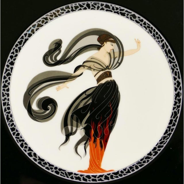 Flames D'Amour plate is an original decorative porcelain plate realized by Erté (Romain de Tirtoff) in 1985. This rare...