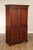 High Quality American Made Mahogany-Finish Armoire with Pair of Doors Opening to Adjustable or Removable Shelves, Over...