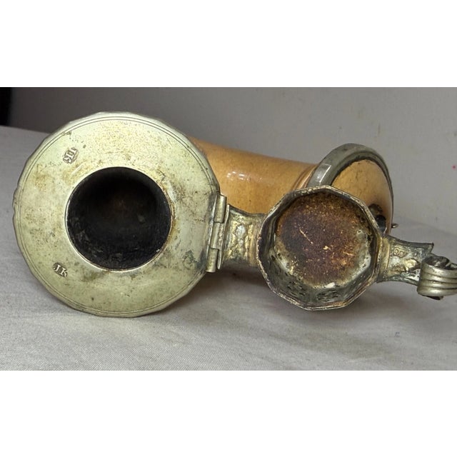 Large Antique 1800's Hand Carved German Meerschaum Silver Knight Smoking Pipe For Sale - Image 11 of 15