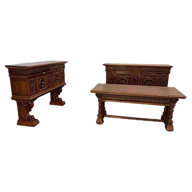 Antique Renaissance Living Room Set, Set of 3 For Sale