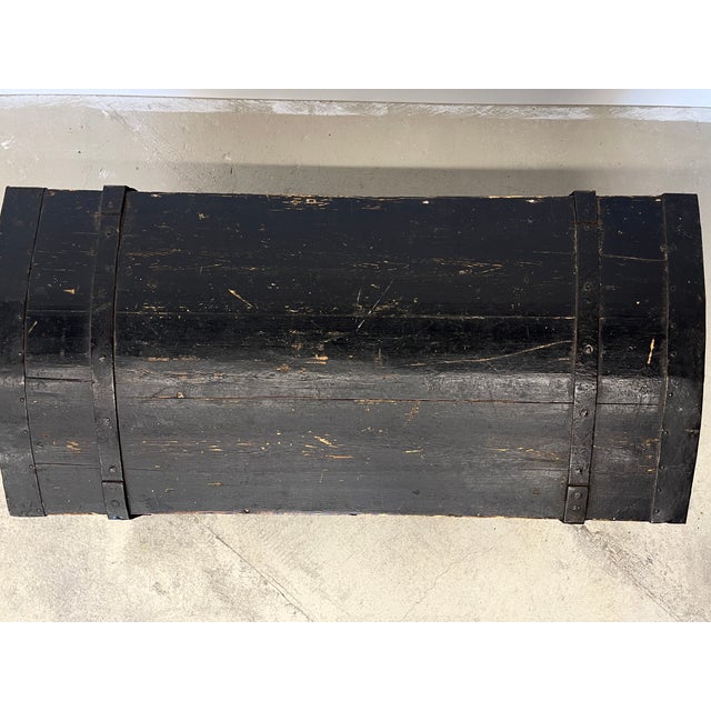 19th Century German Dome Vintage Travel Wood Trunk Circa 1800s For Sale - Image 5 of 10