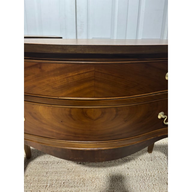 Brown Pair of Serpentine Front Nightstand For Sale - Image 8 of 17