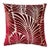 The House of Scalamandré Plumes Silk Velvet Pillow, Cerise For Sale