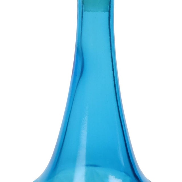 Vintage Cobalt Blue Glass Carafe 0.5l, Belgium, 1950s For Sale - Image 3 of 10