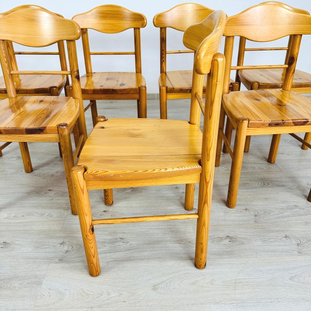 Pine Dining Chairs Attr. Rainer Daumiller – Set of 7 For Sale - Image 4 of 6