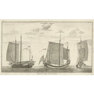 Chinese Vessels, 1765, Paper For Sale