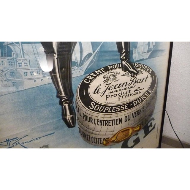 Large, original advertising poster "jean bart" by henry le monnier (1893-1978). paris 1933. Printing company: les affiches...