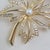 Metal Vintage Napier 1980s Gold Maple Leaf Brooch Faux Pearl Rhinestone Statement Pin For Sale - Image 7 of 17