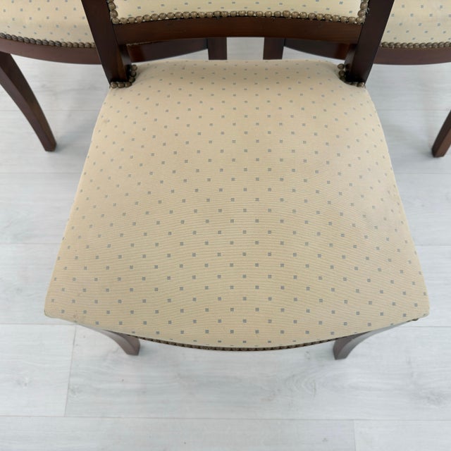 Brown French Dining Chairs – Set of 6 For Sale - Image 8 of 11