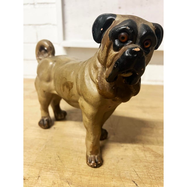 Late 19th Century Late 19th Century Victorian Terracotta Model of Standing Pug Dog For Sale - Image 5 of 8