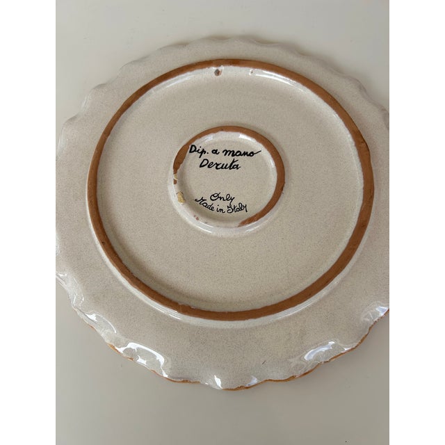 Vintage Deruta Plate, "Uomo Di Nobiltà" -Made in Italy For Sale In Miami - Image 6 of 6