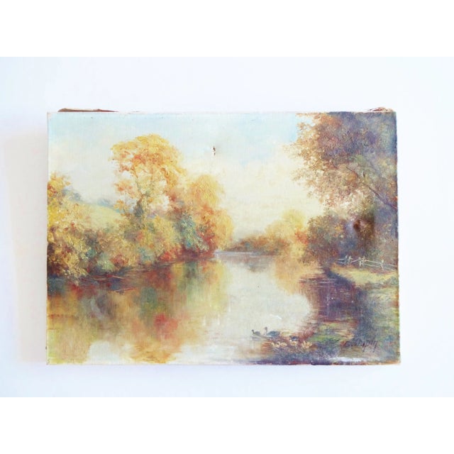 Late 19th Century Antique Louis Jacques Dupuy French Landscape Oil Painting For Sale - Image 10 of 10