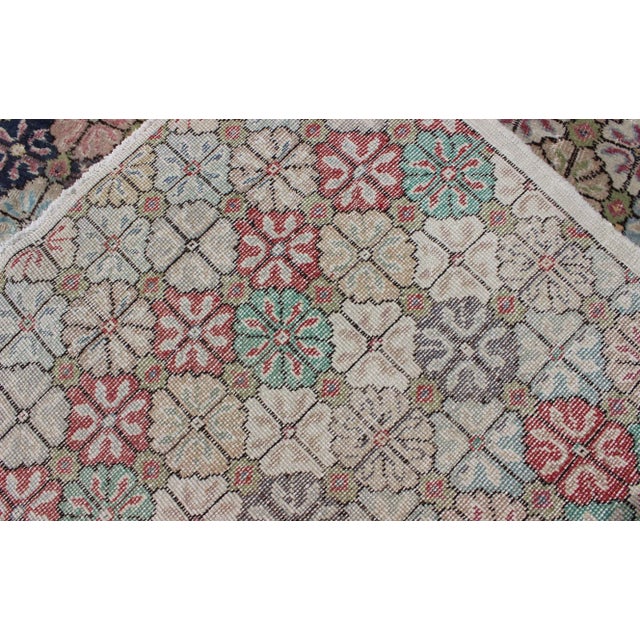 MidCentury Modern, Vintage Rug in Multi Colors in Modern Design Chairish