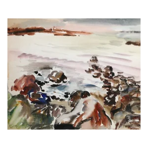 1940s "Rockport P6.4" Watercolor Painting by Eve Nethercott