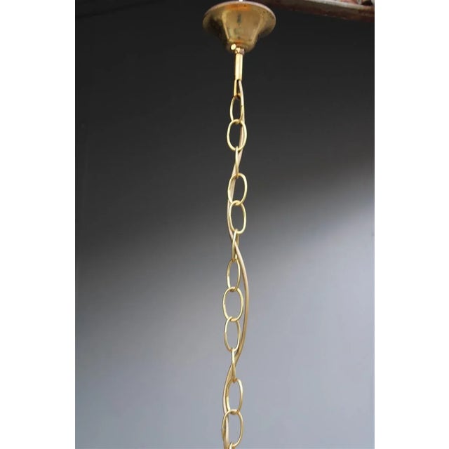 Italian Bamboo Chandelier, 1950s For Sale - Image 4 of 8