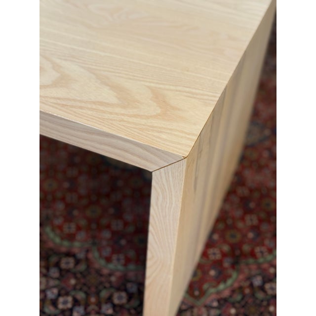 2020s Organic Modern Bleached Oak Wood Side Table For Sale - Image 5 of 12