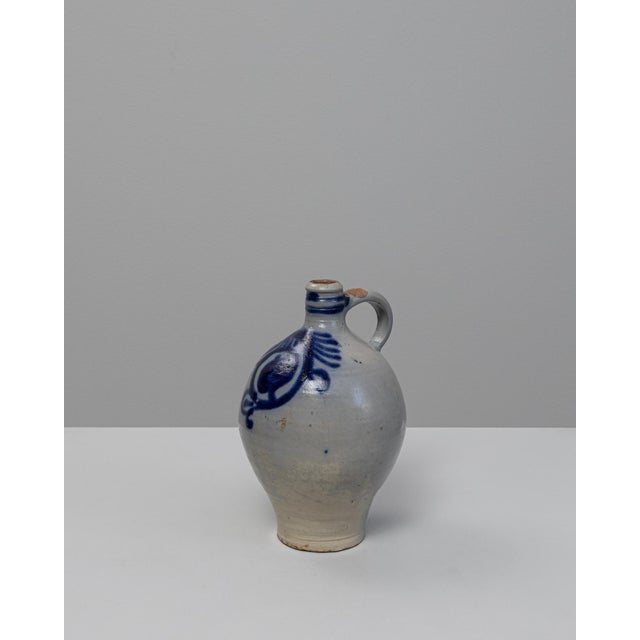 20th Century Belgian Traditional Blue and Gray Ceramic Vase for Home Decor For Sale - Image 18 of 18
