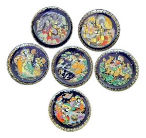 Plates Sinbad the Sailor by Bjørn Wiinblad for Rosenthal, 1980s, Set of 6