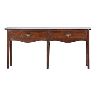 18th Century English Country Oak Dresser Base, 1780s For Sale