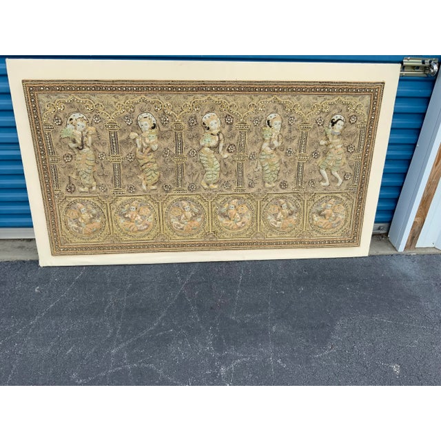 Vintage Malaga Tapestry From Belize For Sale - Image 4 of 10