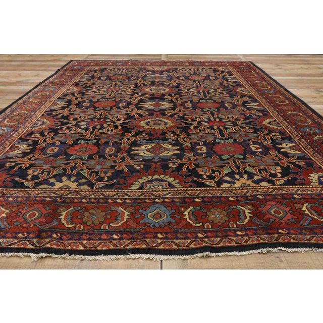 Textile Early 20th Century Vintage Persian Mahal Rug- 8′8″ × 12′ For Sale - Image 7 of 10