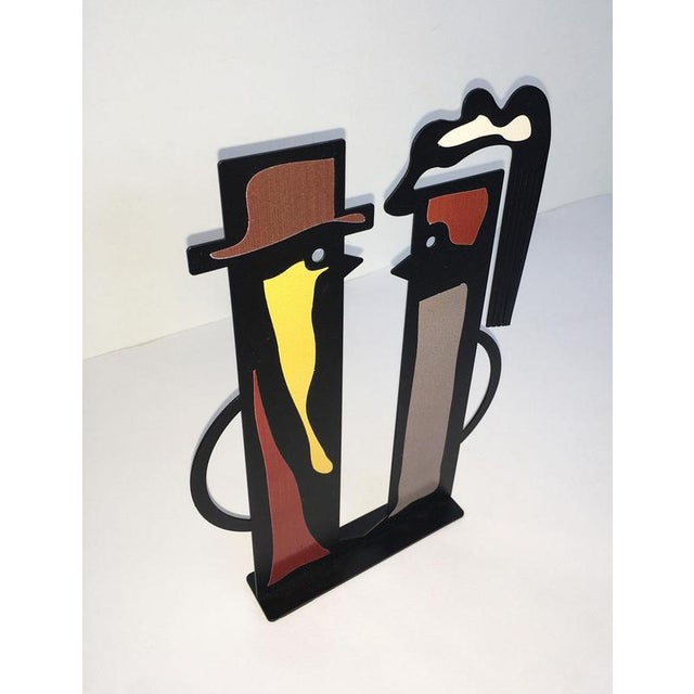 1980s Black Painted Metal Sculpture by Riccardo Dalisi, Italy, 1980s For Sale - Image 5 of 18
