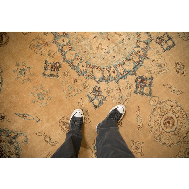 Antique Distressed Yezd Carpet - 10'4" x 14' For Sale - Image 14 of 15