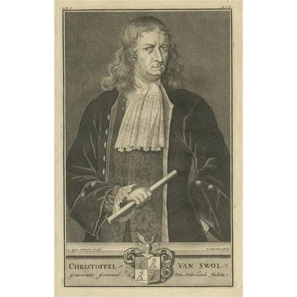 Distinguished Governor-General of the Voc Christoffel Van Swol, 1724, Paper For Sale