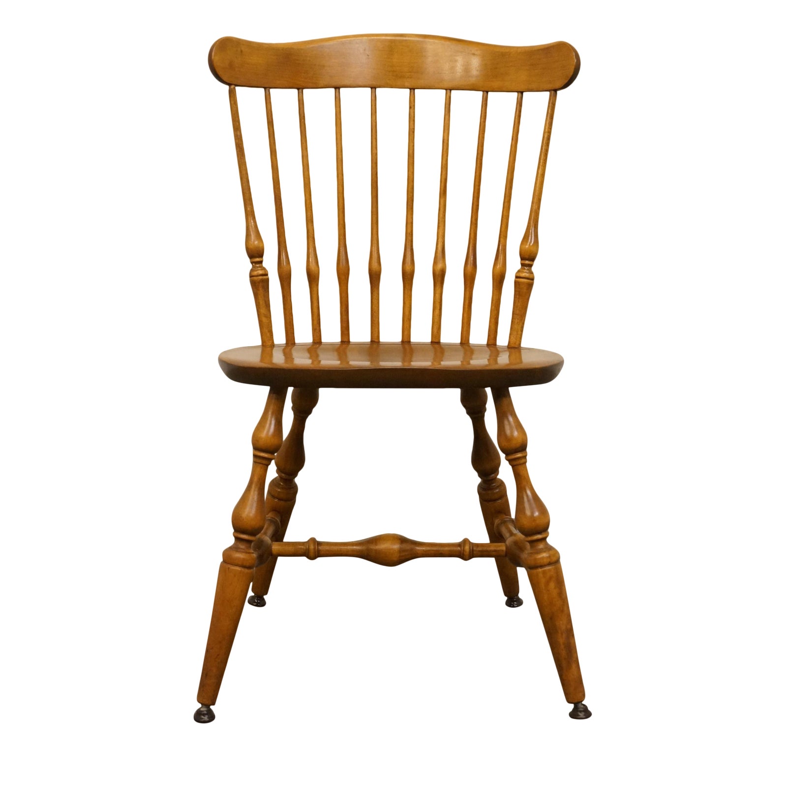 Late 20th Century Vintage Nichols & Stone Solid Maple Spindle Back