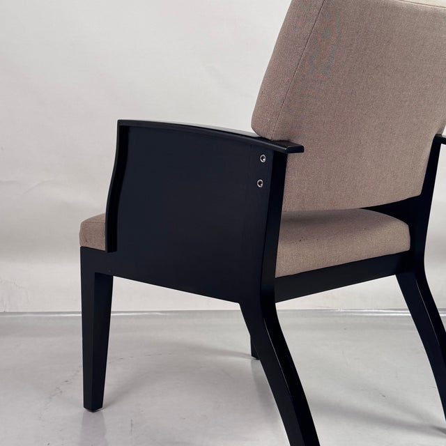 Ebonized Wood Armchair or Side Chair in the Style of Christian Liaigre For Sale - Image 10 of 12
