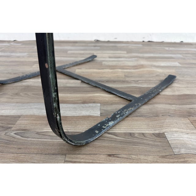 Pair of Vintage Mid-Century Modern Wrought Iron Patio Bouncer Lounge Chairs | Russell Woodard Style For Sale - Image 11 of 18