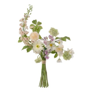 Vanity Mirror Floral Arrangement by Apartment 387 For Sale