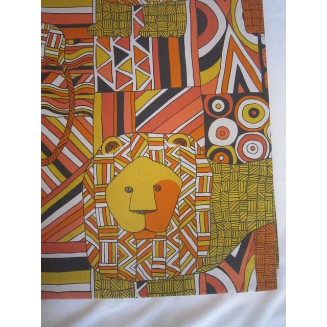 Abstract Mid Century Framed Fabric Silk Screen For Sale - Image 3 of 6