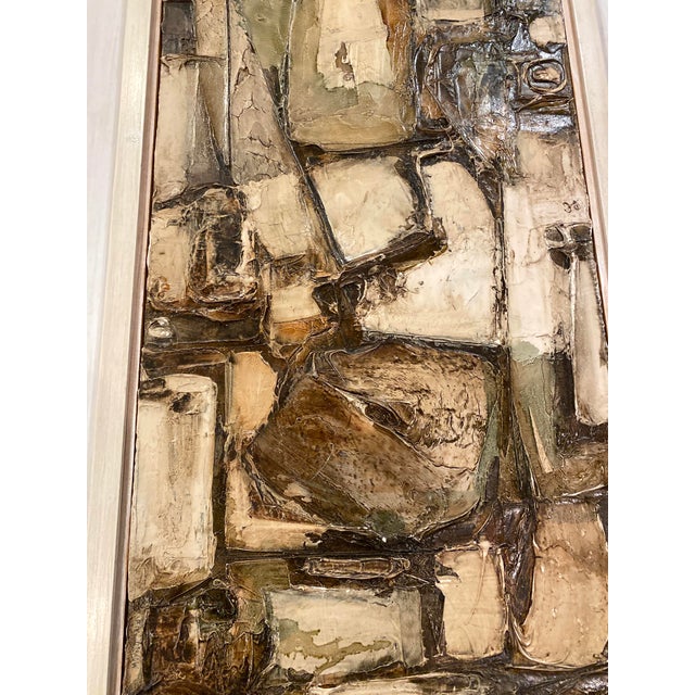 Stunning large abstract oil painting by noted Northern California artist Jean Dickow. Dickow was an active Bay Area artist...