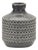 Goemetric Terra Cotta Vase withBlack Finish 9"H For Sale