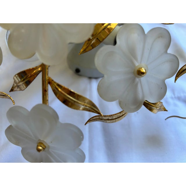 1980s Glacier Flower Murano Ceiling Light, 1980s For Sale - Image 5 of 9