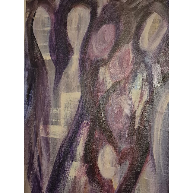 Textile 2004 " Ghosts Among Us" Original Signed Modern Painting For Sale - Image 7 of 16