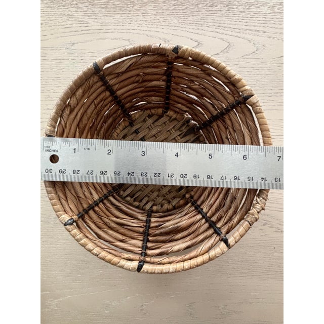 Vintage 21” Woven Basket Collection 2pc For Sale - Image 9 of 12