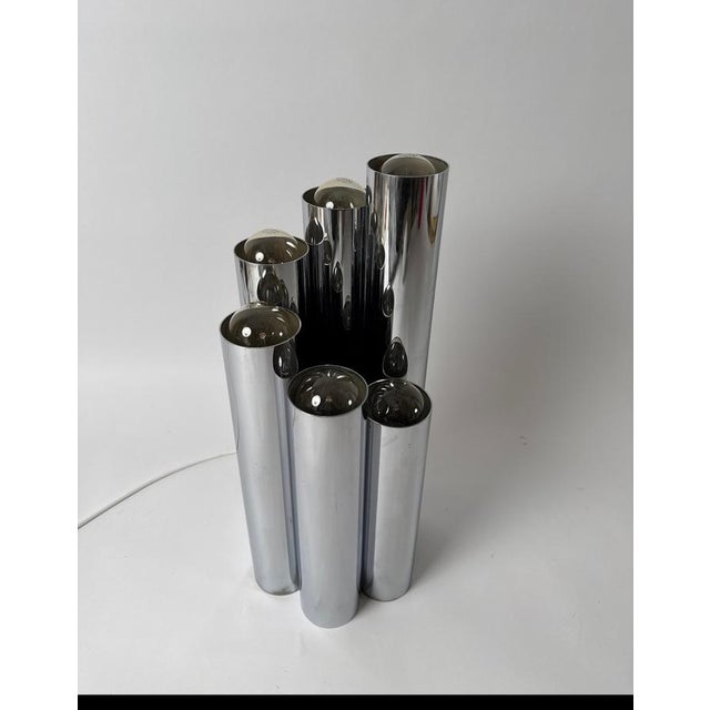 Space Age Minimalist Chrome Tube Lamp from Koch & Lowy, USA, 1960s For Sale - Image 4 of 18