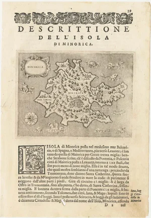 16th Century Map of Minorca