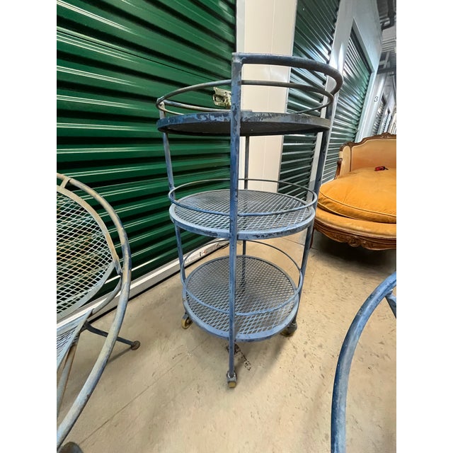 1960s Vintage Salterini Radar Wrought Iron Set, 4 Pieces, Attributed For Sale - Image 5 of 6