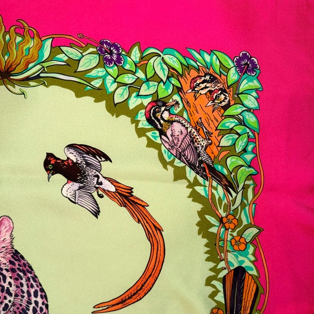 2000 - 2009 Hermes Carre 90 Jungle Love Silk Scarf For Sale - Image 5 of 13