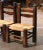 Pair Early 20th Century French Walnut Rush Chairs Attributed to Dudouyt For Sale - Image 4 of 10