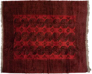 Vintage Afghani Ersari Design Rug - 11'9" X 14'1"