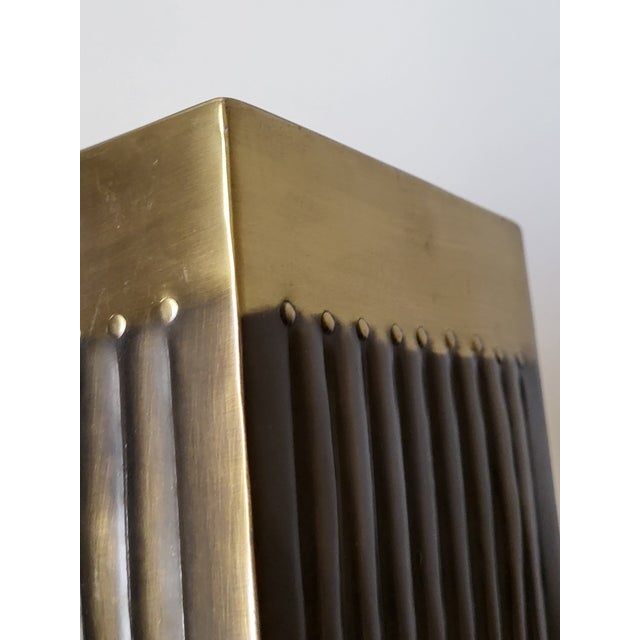 Mid-Century Modern Vintage 1990s Paradigm Brass Tissue Box Cover For Sale - Image 3 of 9