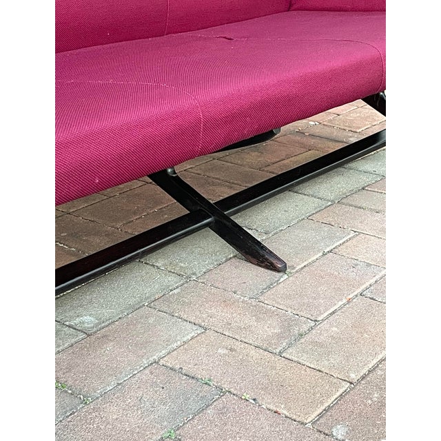 Italian Sofa in Bordeaux Fabric, 1960s For Sale - Image 13 of 18