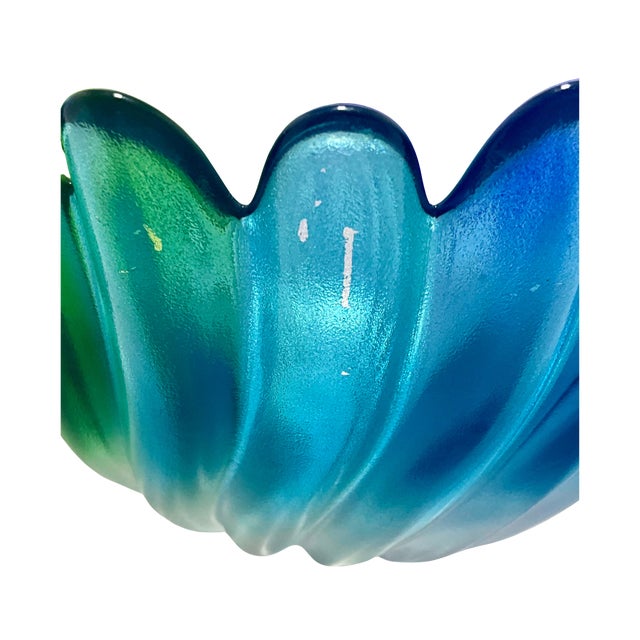 1980s Studio Nova Solaris Glass Bowl by Walther Glas of Germany For Sale - Image 5 of 10