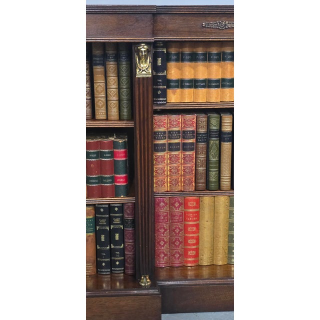 Empire Mahogany Adjustable Library Bookcase, 1920 For Sale - Image 4 of 17